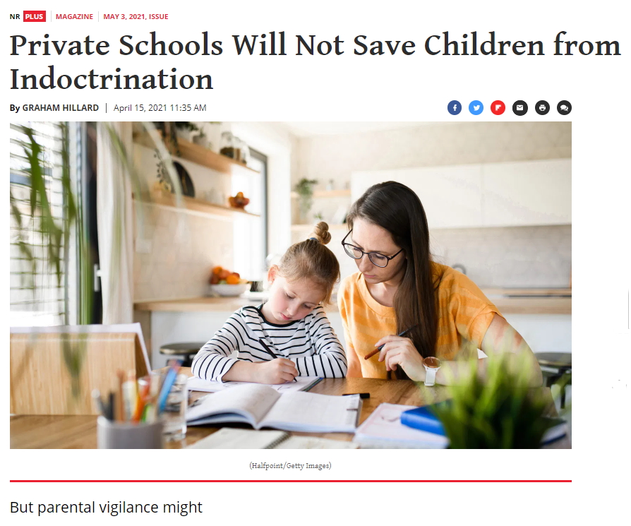 Private schools indoctrination